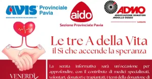 Le tre A della Vita - AVIS Provinciale Pavia - Immagine: 1