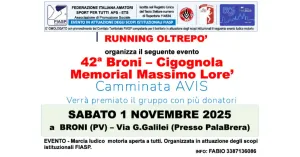 42a Broni – Cigognola, Memorial Massimo Lore’ | Camminata AVIS - Immagine: 1