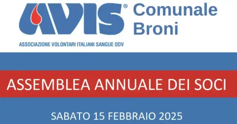Assemblea annuale soci 2025 - AVIS Comunale Broni